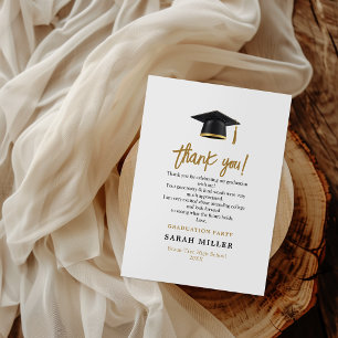 Simple Modern Graduation Party  Thank You Card