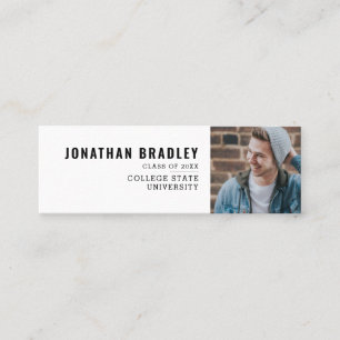Simple Modern Graduation Photo Calling Card