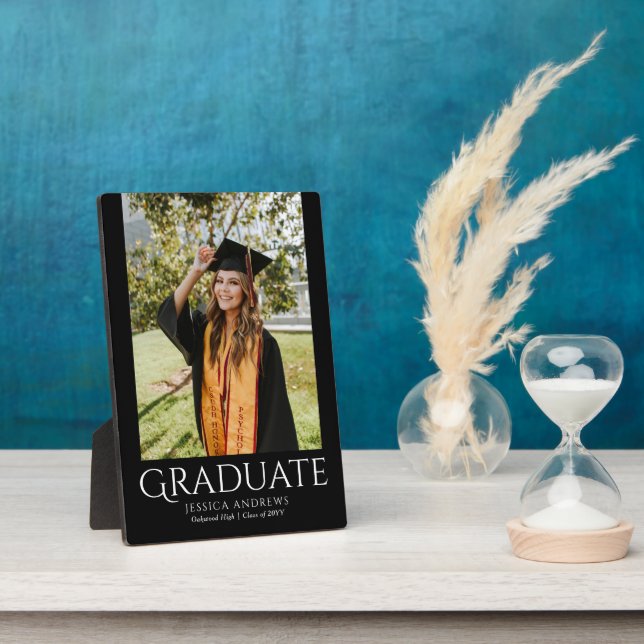 Simple Modern Graduation Photo Plaque (Side)