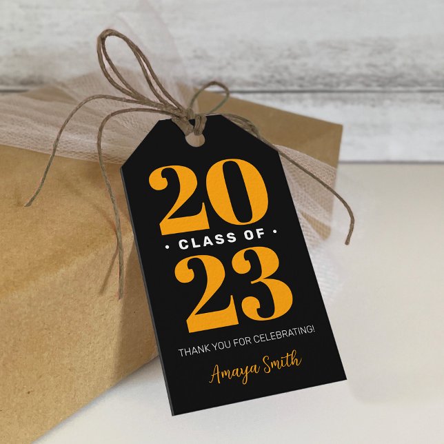 Simple Modern Graduation Thank You Gift Tag (Creator Uploaded)