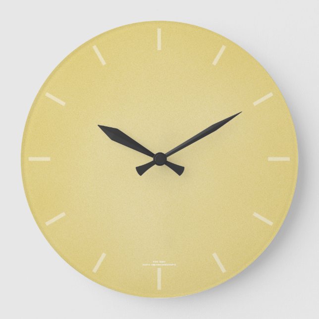 Simple Modern Grainy Tan Large Clock (Front)