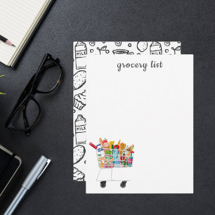 Simple Modern Grocery List Meal Planner Card