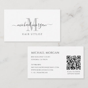 Simple Modern Hair Stylist Business Card