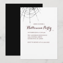Simple Modern Halloween Party Invitation