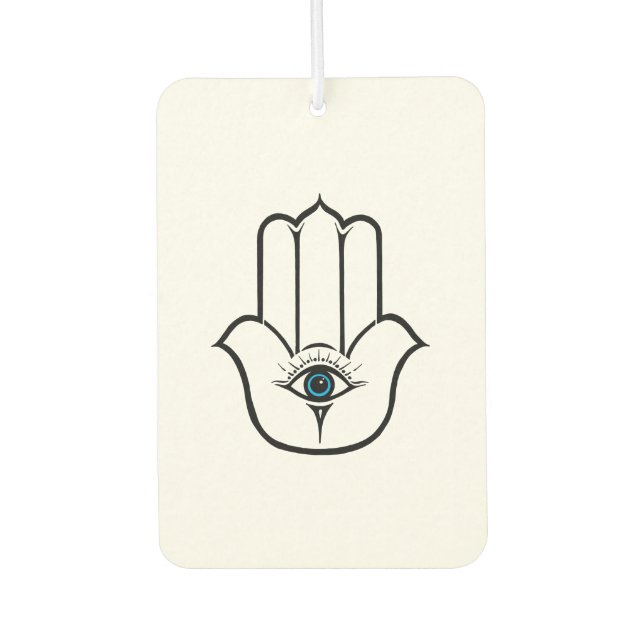 Simple Modern Hamsa Hand of Fatima Car Air Freshener (Front)