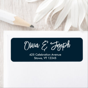Simple Modern Hand Sketched Script Navy Blue
