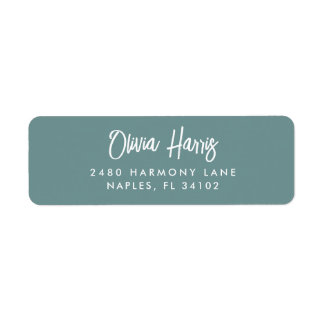 Simple Modern Hand Sketched Script Return Address