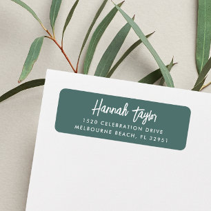 Simple Modern Hand Sketched Script Return Address