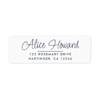 Simple Modern Hand Sketched Script Return Address
