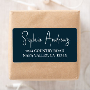 Simple Modern Hand Sketched Script Return Address
