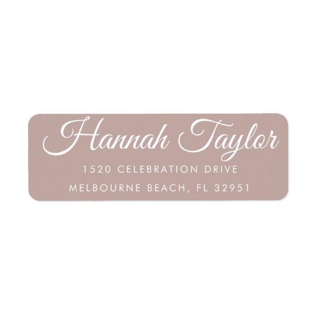 Simple Modern Hand Sketched Script Return Address  (Front)