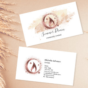 Simple Modern Handmade Honey Candle Business Card
