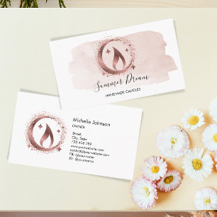 Simple Modern Handmade Honey Candle  Business Card