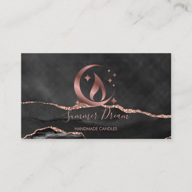 Simple Modern Handmade Honey Candle  Business Card (Front)