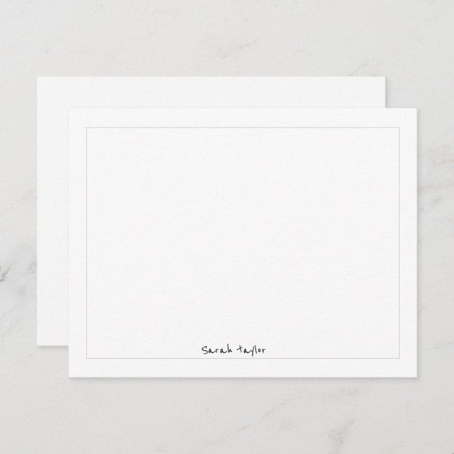 Simple Modern Handwriting Personalised Stationery  Card (Front/Back)
