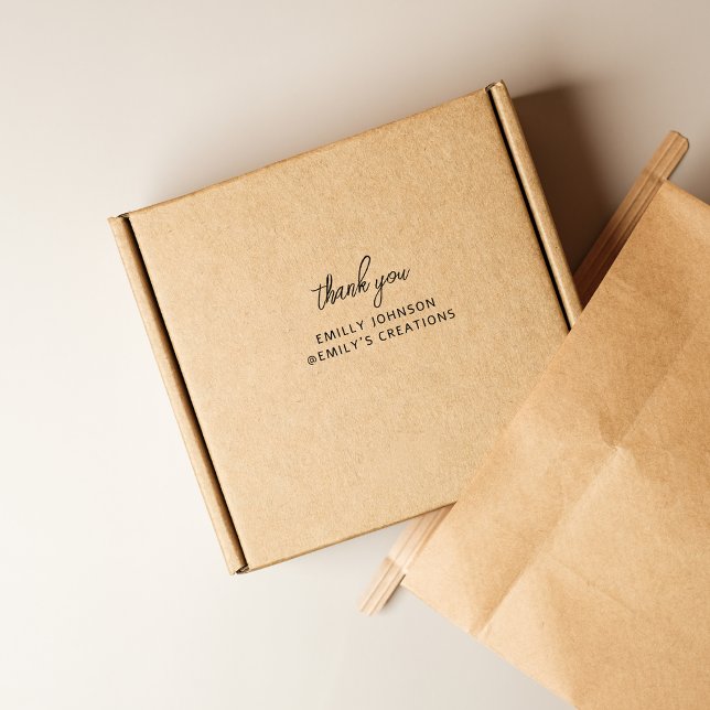 Simple Modern Handwriting Thank You Business Self-inking Stamp (Creator Uploaded)