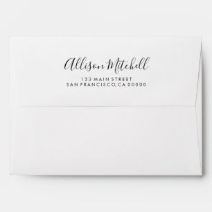 Simple Modern Handwritten Script Return Address Envelope