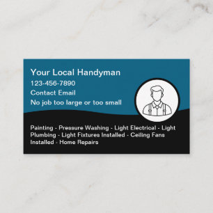  Simple Modern Handyman Home Maintenance Business Card