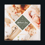 Simple Modern Happy Mother's Day Custom Photo Magnet<br><div class="desc">This simple and modern design is composed of serif typography and add a custom photo.Happy Mother's Day typography surrounded by four photos of your mum,  mother,  mama,  mum etc. This is a perfect gift for your Mum on Mother's day!</div>