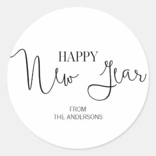 Simple Modern Happy New Year's Sticker
