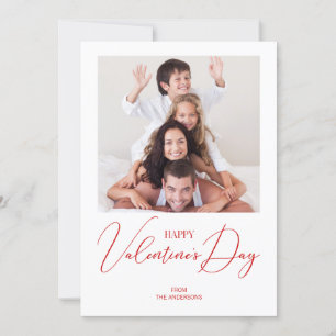 Simple Modern Happy Valentine's Day Photo Card