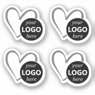Simple Modern Heart Shaped Logo Picture Template