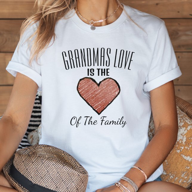 Simple Modern Heart Sketch Promoted To Grandma Tri-Blend Shirt (Creator Uploaded)