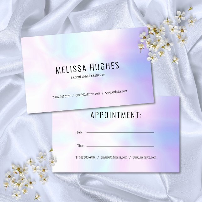 Simple Modern Holographic Appointment Card (Simple Modern Holographic Appointment Card)