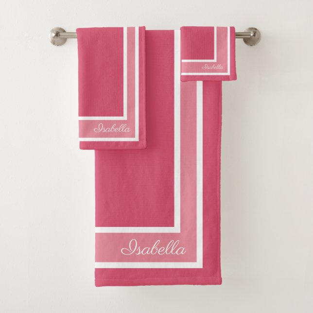 Simple Modern Honeysuckle Bath Towel Set (Insitu)