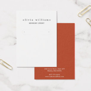 Simple Modern Hoop Earring Display Card