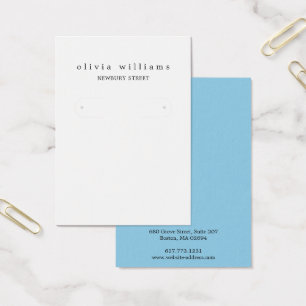 Simple Modern Hoop Earring Display Card