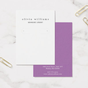 Simple Modern Hoop Earring Display Card