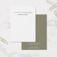 Simple Modern Hoop Earring Display Card