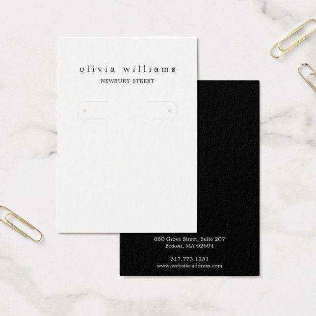 Simple Modern Hoop Earring Display Card (Office)