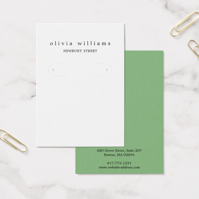 Simple Modern Hoop Earring Display Card (Office)
