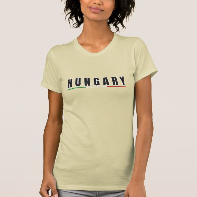 Simple Modern hungary hungarian Flag Souvenir  T-Shirt (Front)