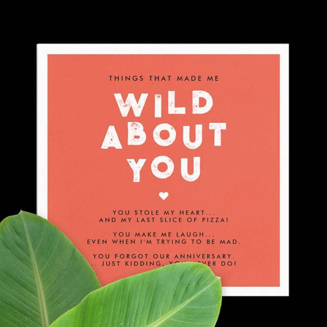 Simple Modern I Love You Red And White Typography Napkin (Creator Uploaded)