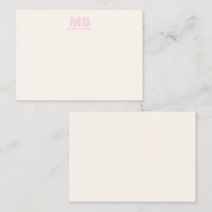 Simple Modern Initial Monogram Card