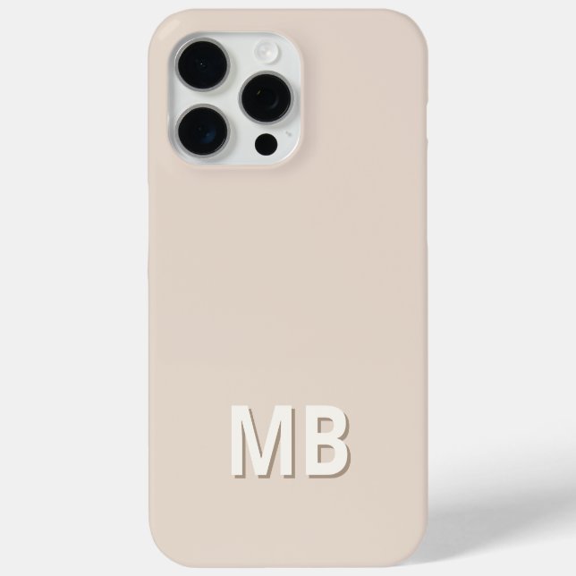 Simple Modern Initial Monogram Case-Mate iPhone Case (Back)
