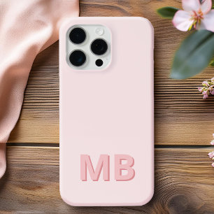 Simple Modern Initial Monogram iPhone 15 Pro Max Case
