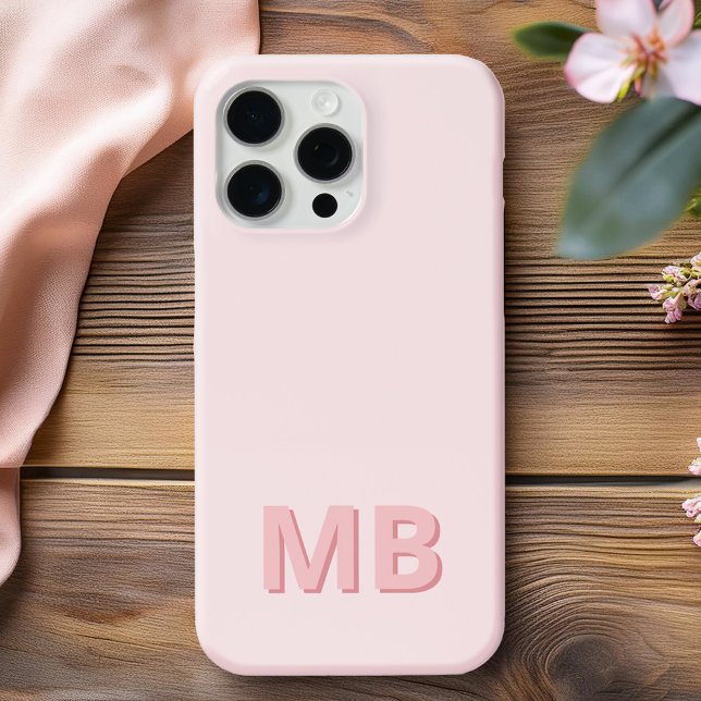 Simple Modern Initial Monogram Case-Mate iPhone Case (Creator Uploaded)