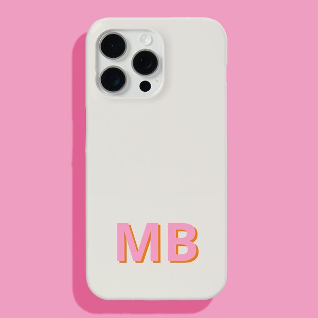 Simple Modern Initial Monogram Case-Mate iPhone Case (Creator Uploaded)