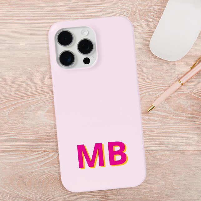 Simple Modern Initial Monogram Case-Mate iPhone Case (Creator Uploaded)