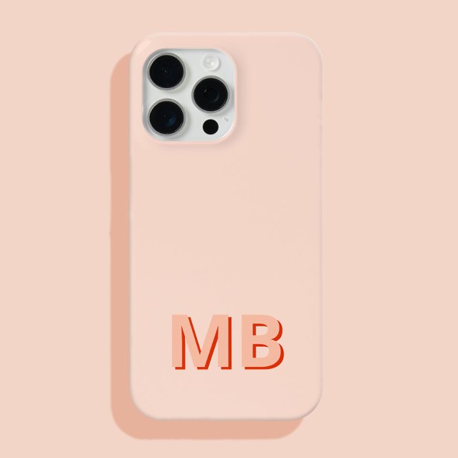 Simple Modern Initial Monogram Case-Mate iPhone Case (Creator Uploaded)