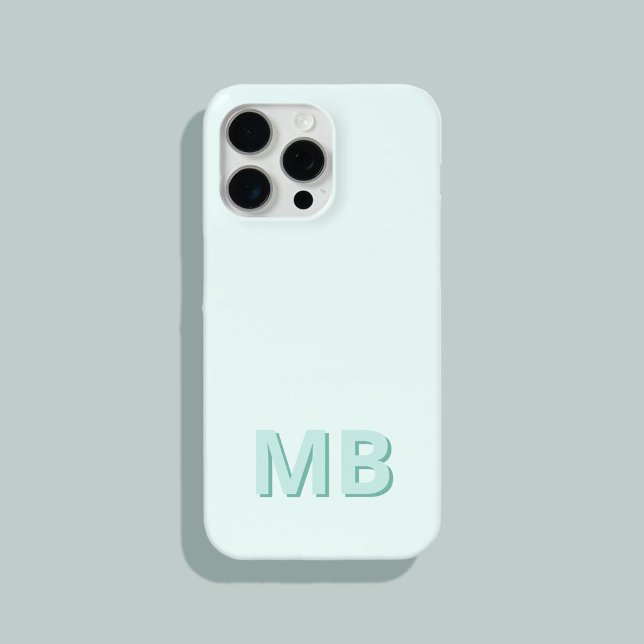Simple Modern Initial Monogram iPhone Case (Creator Uploaded)