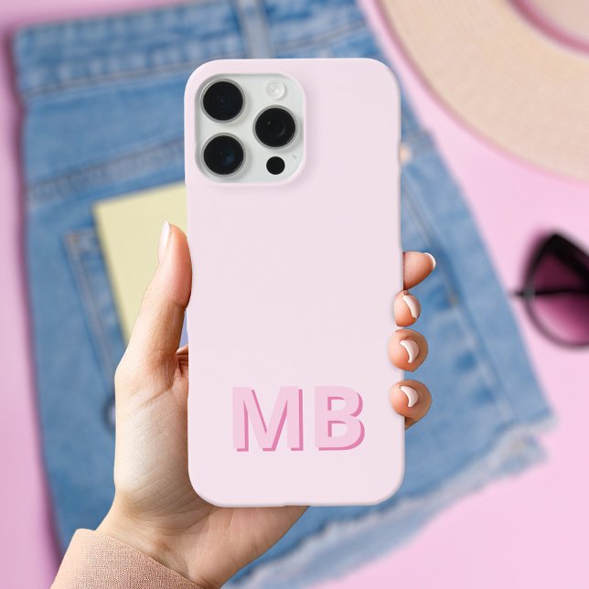 Simple Modern Initial Monogram iPhone Case (Creator Uploaded)