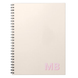 Simple Modern Initial Monogram Notebook