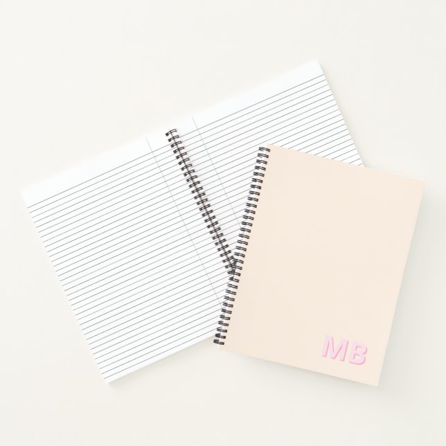 Simple Modern Initial Monogram Notebook (Inside)