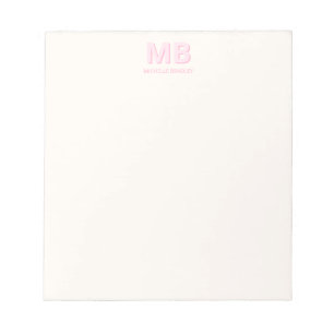 Simple Modern Initial Monogram Notepad