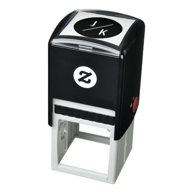 Simple modern initial self-ink stamp black circle (Product)
